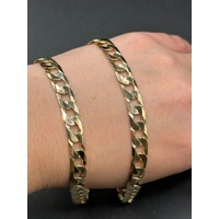 Mens 9ct Yellow Gold Curb Link Necklace