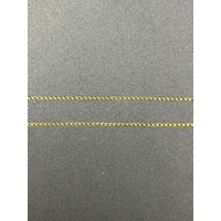 Unisex 9ct Yellow Gold Curb Link Chain with Cross Pendant
