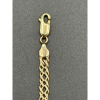 Unisex 9ct Yellow Gold Double Curb Link Bracelet