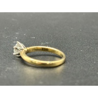 Ladies 18ct Yellow Gold 1.0ct Diamond Solitaire Ring