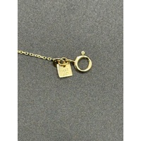 Ladies 14ct Yellow Gold Blue & White Stone Evil Eye Bracelet
