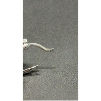 Ladies 9ct White Gold Diamond Oval Hoop Earrings