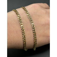 Unisex 9ct Yellow Gold Curb Link Necklace