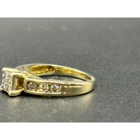 Ladies 9ct Yellow Gold Diamond Ring