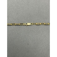 Unisex 18ct Yellow Gold Paperclip Link Chain with Medusa Pendant