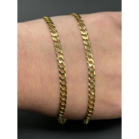Unisex 9ct Yellow Gold Curb Link Chain Necklace