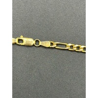 Unisex 10ct Yellow Gold Figaro Link Necklace