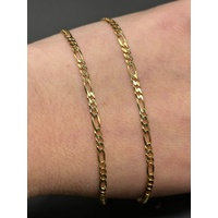 Unisex 9ct Yellow Gold Figaro Link Necklace