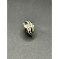 Ladies 10ct Yellow Gold Diamond Cluster Ring
