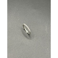 Ladies 14ct White Gold Diamond Band Ring