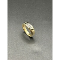 Men’s 10ct Yellow Gold Diamond Band Ring