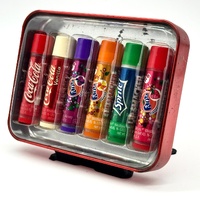Coca-Cola Lip Smacker Vintage Tin 6 Pack Flavoured Lip Balm Gift Set
