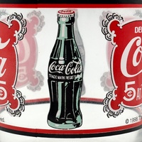 Vintage 1998 Coca-Cola 5c Fountains Bottles Drinking Glass Collectible
