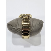 GUESS Ladies Gold Tone Crystal Set Multifunction Watch GW0320L2 36mm
