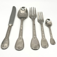 Vintage Italian Super Inox 800 Stamped 64 Pc Flatware Cutlery Set Case