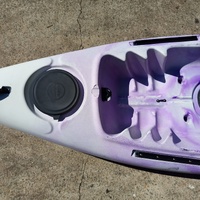 Aquayak Scout 3m Fishing Kayak Purple 150kg Paddle Trolley Sit on Top