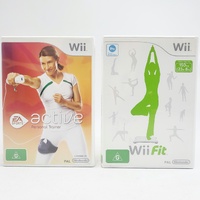 Nintendo Wii Fit Balance Board RVL-021 + Wii Fit EA Sports Active Games PAL