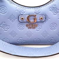 GUESS Dita Logo Shoulder Bag Handbag Blue Periwinkle Chain PU New with Tag