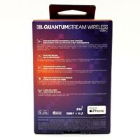 JBL Quantum Stream Wireless USB-C Clip-On Microphone 2.4GHz Black