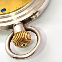 Antique 1904 Caris Bros Sterling Silver Pocket Watch Pre WW1 Working