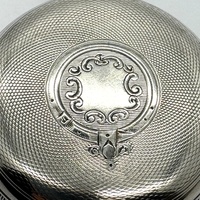 JW 1888 London Antique Pocket Watch Sterling Silver Key Wind White Dial