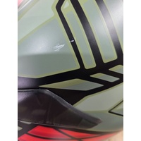 AGV K3 Decept Motorcycle Helmet Green Red Black Size XXL Dust Bag