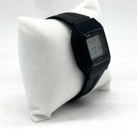CASIO F-201WA Mens Digital Watch 5 Alarms 10 Year Battery Black Resin