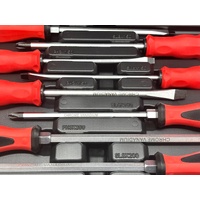 888 Tools 22pc Screwdriver Set Go-Thru Phillips Slotted Precision Case