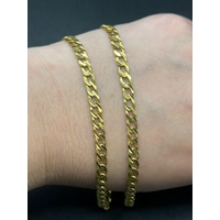  Unisex 22ct Yellow Gold Curb Link Necklace