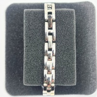 Elite 5088303 Ladies Two Tone Quartz Rectangular Bracelet Watch With Tin