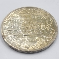 1966 Australian Round 50 Cent Coin 80% Silver Elizabeth II Royal Australian Mint
