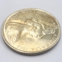 1966 Australian Round 50 Cent Coin 80% Silver Royal Australian Mint Elizabeth II