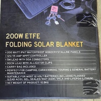 XTM 200W ETFE Folding Solar Blanket 12V 15A MPPT Kit Lead Carry Case