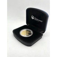 2008 Perth Mint 1oz Gold Gilded Koala 99.9% Silver $1 Dollar Coin Case