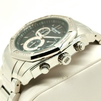 Michael Hill Mens 1/2 Carat Diamond Watch 9305 Chronograph Stainless Steel