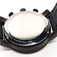 Fossil Gage BQ1711 Chronograph Black Watch 50mm Leather Band Quartz
