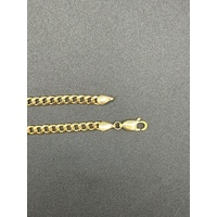 Unisex 9ct Yellow Gold Tight Curb Link Necklace