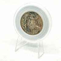 1966 Australian 50 Cent Round Silver Coin 80% Silver in Clear Protective Capsule