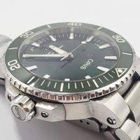 Oris Aquis Date Automatic Men's Watch Green Dial Stainless Steel Sapphire Box
