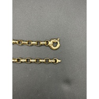 Ladies 9ct Yellow Gold Belcher Link Necklace