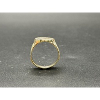 Mens 9ct Yellow Gold Harley Davidson Shield Design Ring