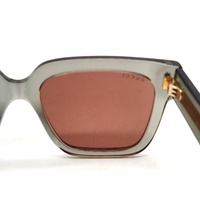 Gucci GG1084S 004 Sunglasses Grey Acetate Frame Square Rectangle Size L + COA