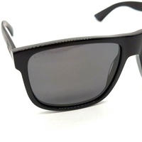 Gucci GG0010S 001 58mm Matte Black Square Sunglasses with Signature Stripe + COA