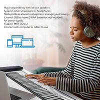 Piano Electronic Silicone Foldable 49 Keys Roll Up Piano Keyboard for Beginners (NEW)