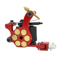 Tattoo Machine Gun Lining and Shading 10-Wrap Coil Pro Bullet Style BLACK