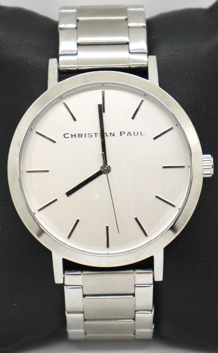 Christian Paul Men's Watch Analog Quartz Silver (Pre-Owned)