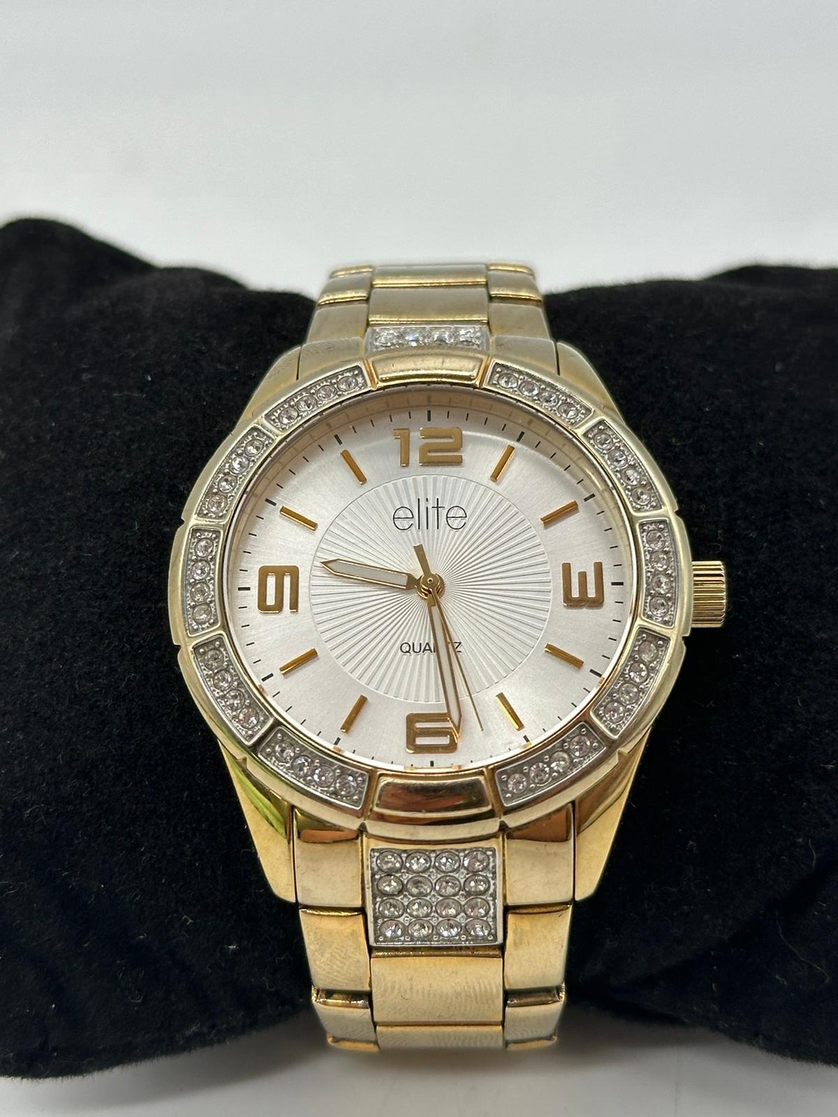 Elite discount gold watch