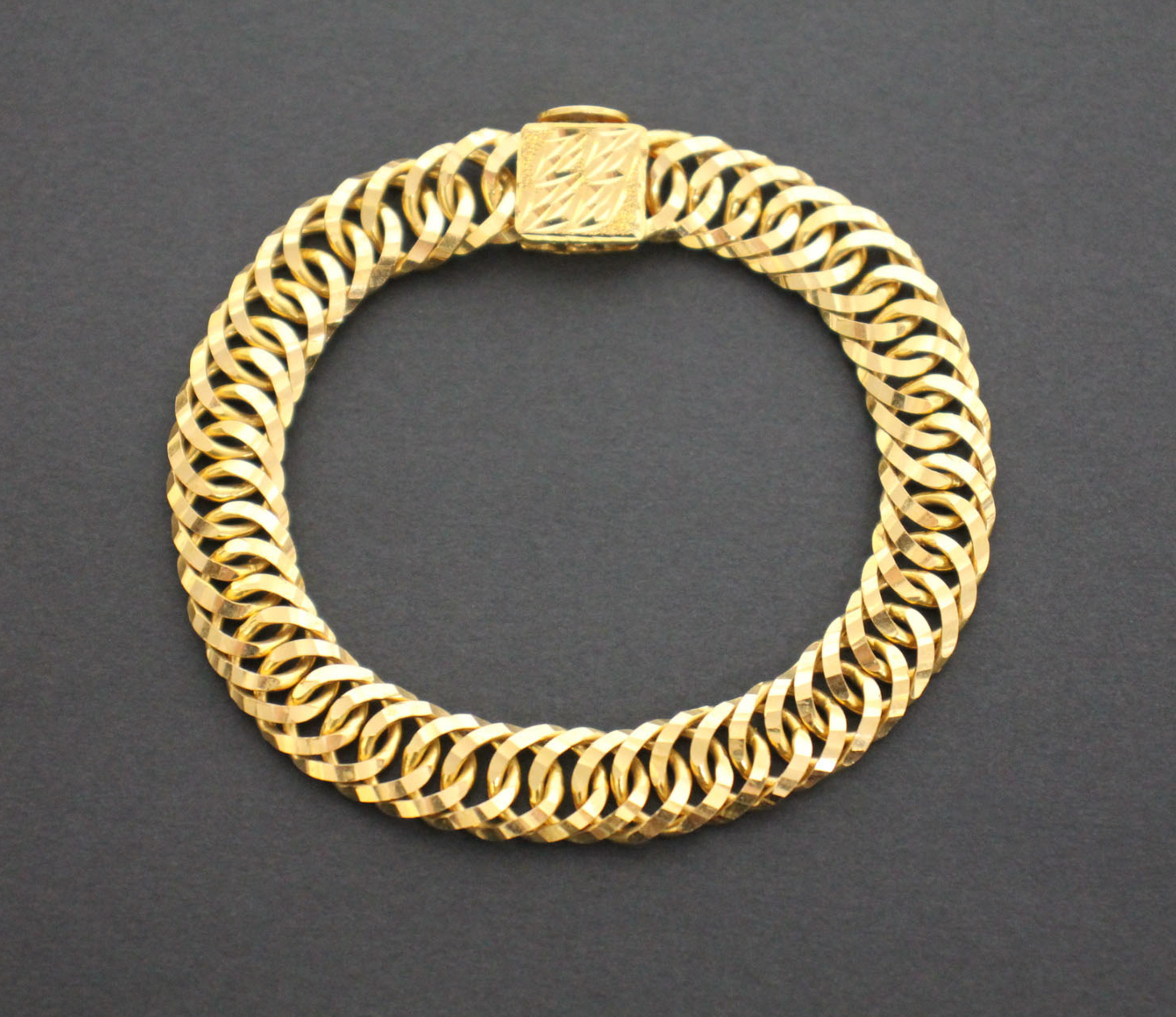 Ladies 21K Solid Yellow Gold Fancy Link 