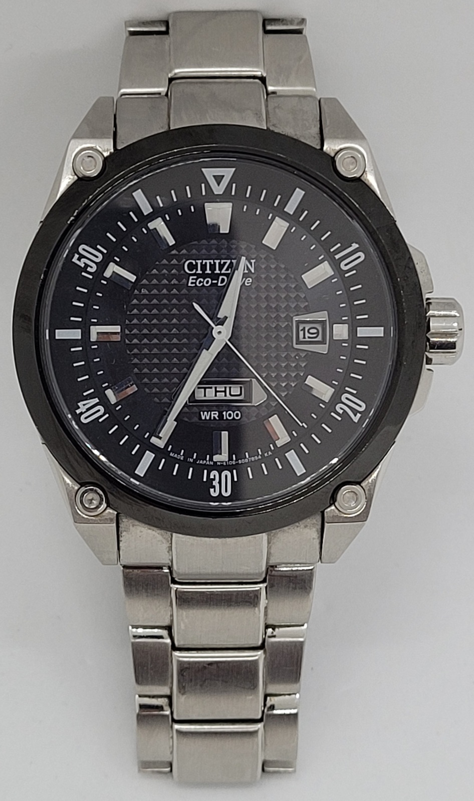 Citizen Eco Drive GN 4W S Men s Stainless Steel Watch Pre Owned Citizen Eco Drive GN 4W S Men s Stainless Steel Watch Pre Owned