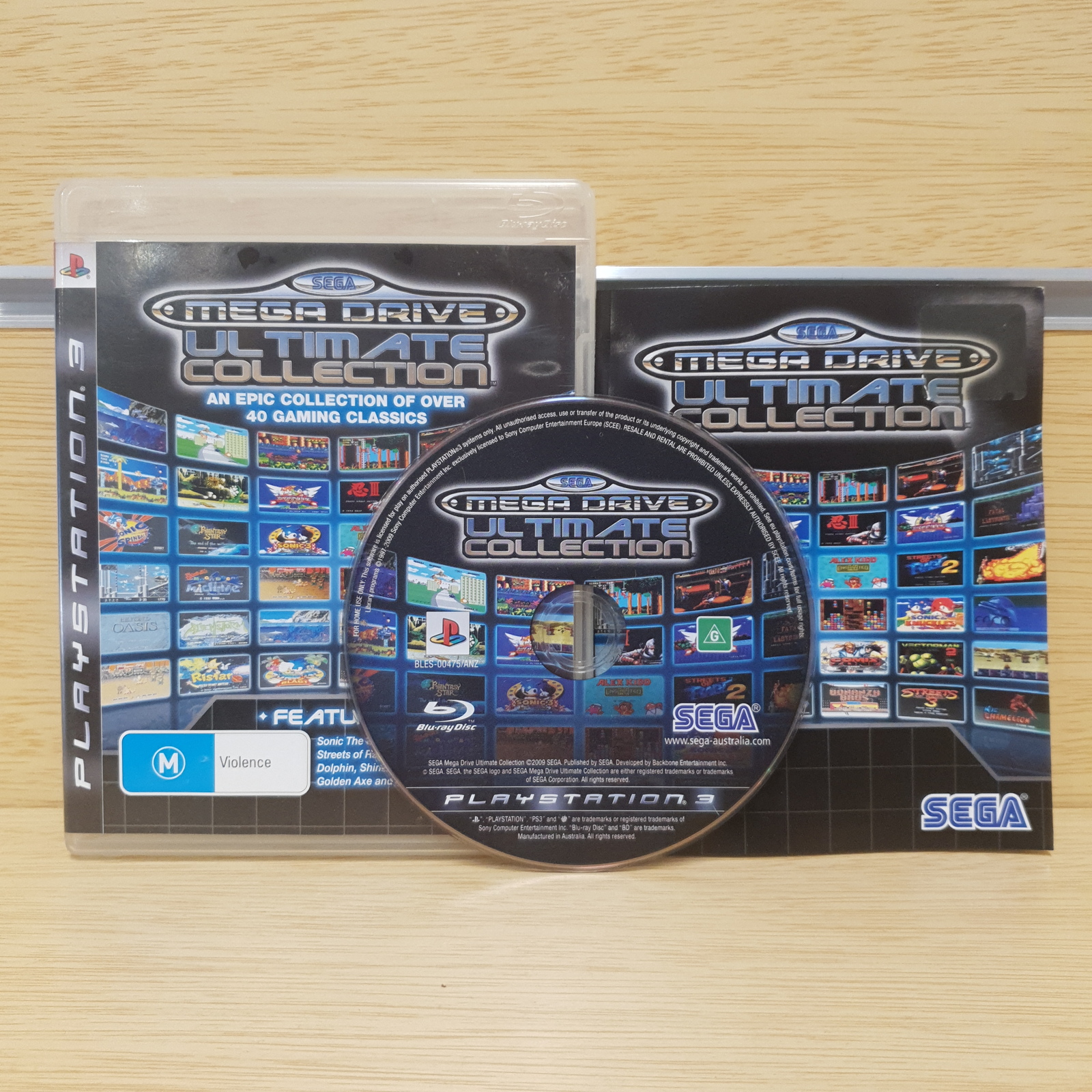 Sega Mega Drive Ultimate Collection Playstation 3 Ps3 Game Disc W Manual